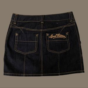 Louis Vuitton dark denim mini skirt
